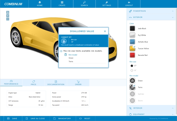 CPQ with user-friendly design